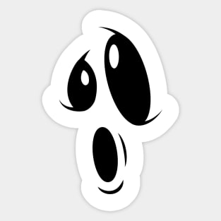 'Halloween Ghost Face' Funny Ghost Face Halloween Sticker